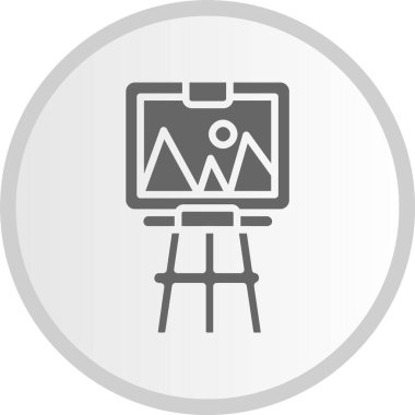 Easel Kabartma Çemberi Gri Simge