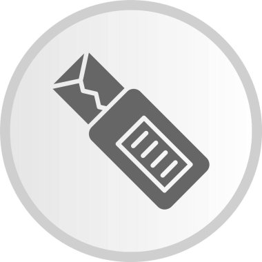 Gum Kabartma Çember Gri Simge