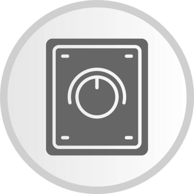 Loş Kabartma Çember Gri Simge