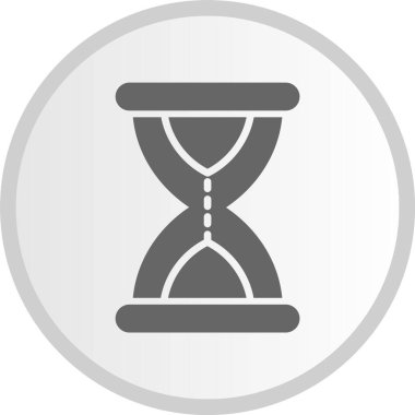 Kum Saati Gri Çember Simgesi