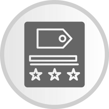 Etiket Kabartması Gri Çember Simgesi