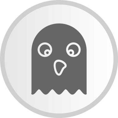 Hayalet Kabartma Çember Gri Simge