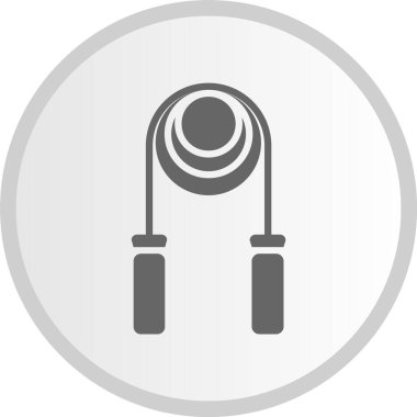 Atlama İpi Kabartma Çemberi Gri Simgesi