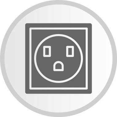 Duvar Hortumu Çemberi Gri Simgesi