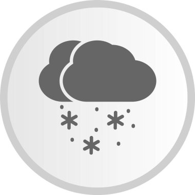 Kar Kabartması Çember Gri Simge