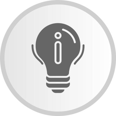 Fikir Vektörü Kabartması Gri Çember Simgesi