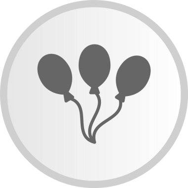 Balonlar Gri Çember Simgesi