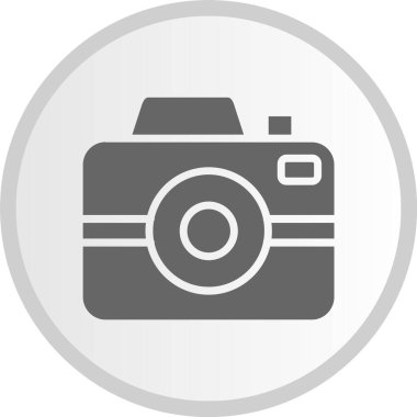 Fotoğraf Kamerası Kabartma Çemberi Gri Simge