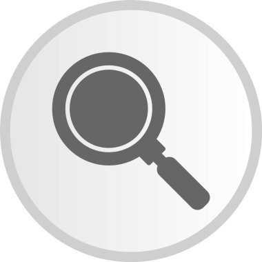 Büyüteç Kabartma Çemberi Gri Simgesi