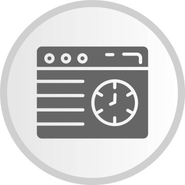 Web Tarayıcı Kabartma Çemberi Gri Simgesi