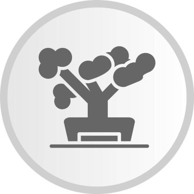 Bonsai Kabartma Çemberi Gri Simge