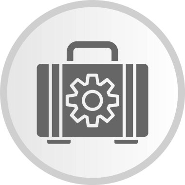 Evrak çantası Gri Çember Simgesi