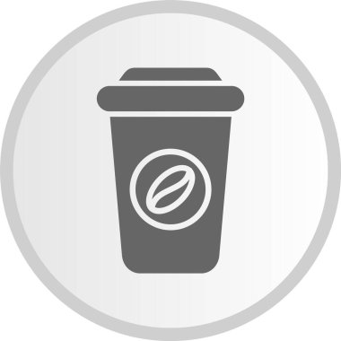 Kahve Kabartması Çember Gri Simge