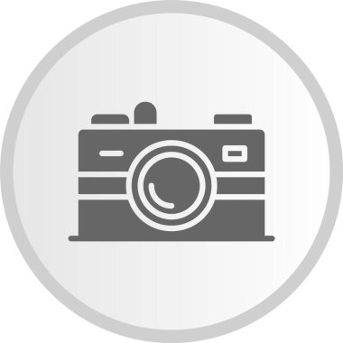 Kamera Kabartma Çemberi Gri Simgesi