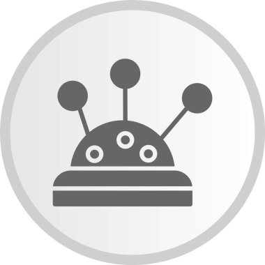 İğne Kabartma Çemberi Gri Simge