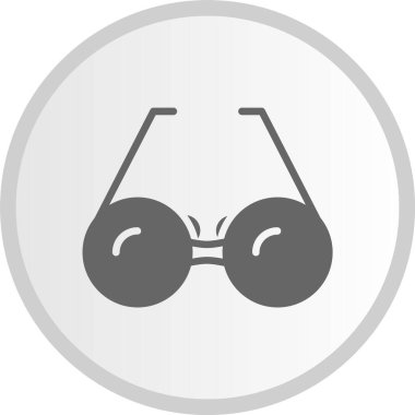 Gözlükler Çember Gri Simge