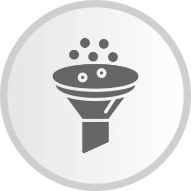 Filtre Kabartma Çemberi Gri Simgesi