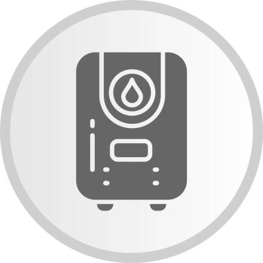 Su ısıtıcısı Kabartma Çemberi Gri Simge