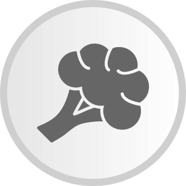 Brokoli Kabartma Çemberi Gri Simge