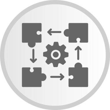 Bulmaca Çemberi Gri Simgesi