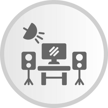 Stüdyo Kabartma Çemberi Gri Simgesi