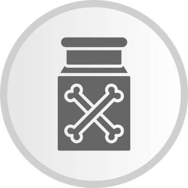 Zehirli Kabartma Çember Gri Simge