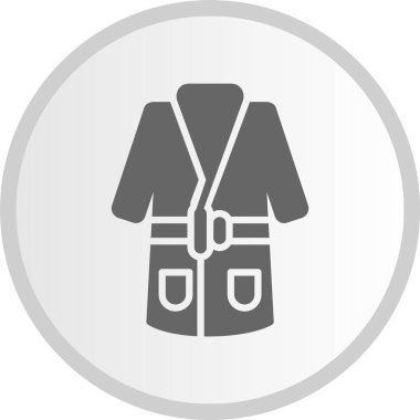 Bornoz Kabartma Çemberi Gri Simge