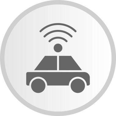 Araba Kabartma Çemberi Gri Simgesi