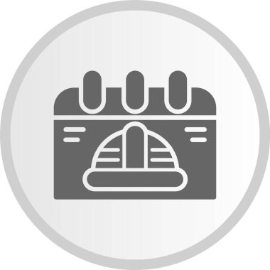 Takvim Gri Çember Simgesi