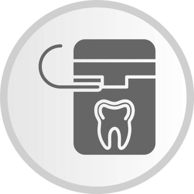 Diş ipi Çemberi Gri Simgesi