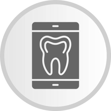 Akıllı Telefon Gri Çember Simgesi