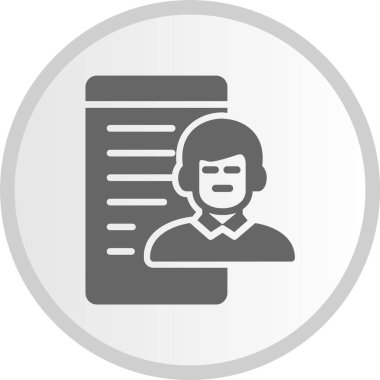 Telefon Bağımlısı Gri Çember Simgesi