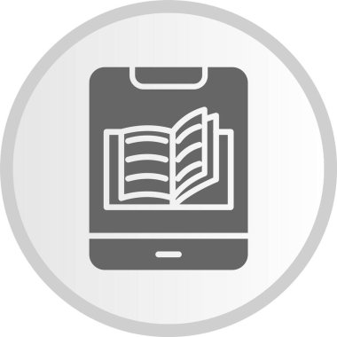 Ebook Kabartma Çemberi Gri Simgesi