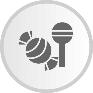 Tatlı kabartma Çemberi Gri Simgesi