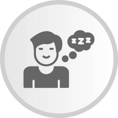 Uyuyan Kabartma Çemberi Gri Simgesi