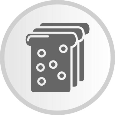 Ekmek Kabartma Çemberi Gri Simgesi