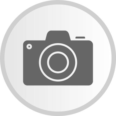 Kamera Kabartma Çemberi Gri Simgesi