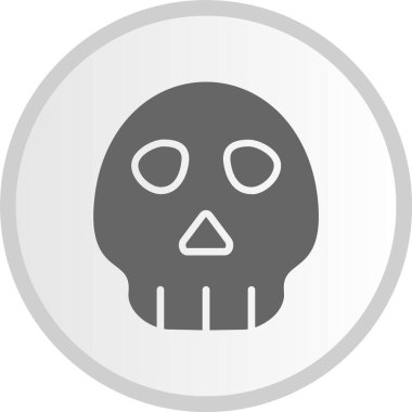 Kafatası Kabartma Çemberi Gri Simgesi