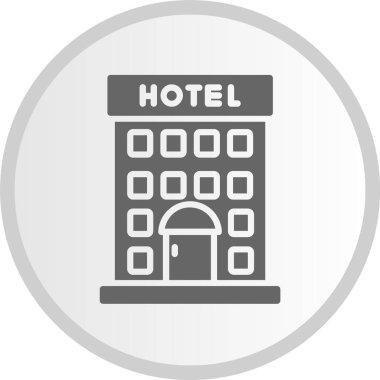 Otel Glyph Çemberi Gri Simgesi