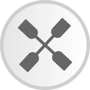 Kürek Kabartma Çemberi Gri Simgesi