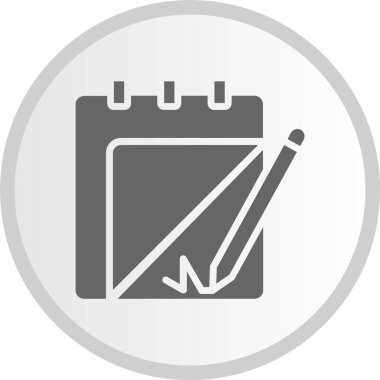 Not: Kabartma Çember Gri Simge