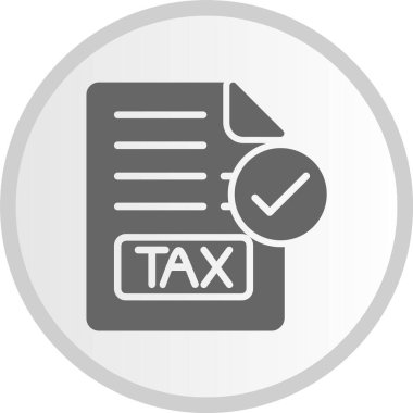 Vergi Kabartma Çemberi Gri Simgesi