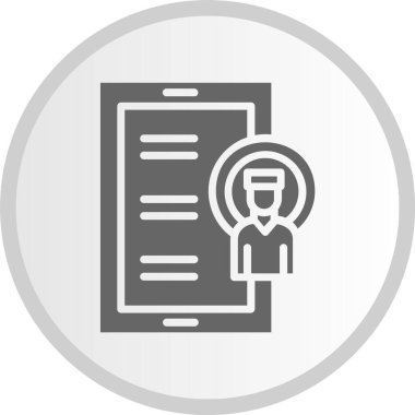 Etkileyici Kabartma Çemberi Gri Simgesi