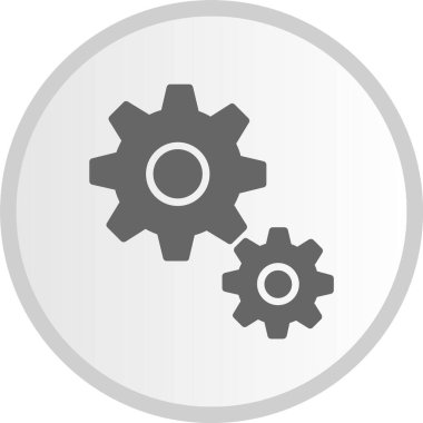 Dişliler Çemberi Gri Simgesi