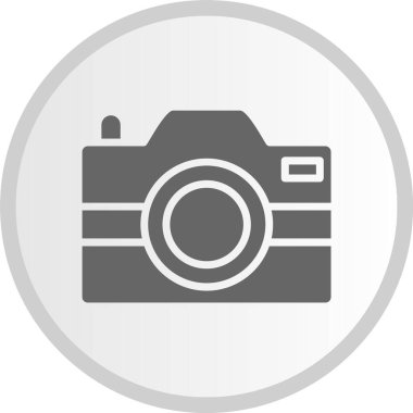 Kamera Kabartma Çemberi Gri Simgesi