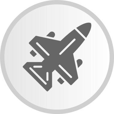Jet Kabartma Çemberi Gri Simgesi