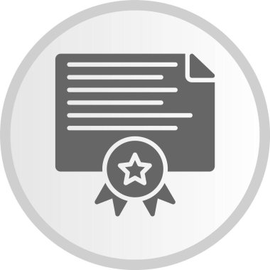 Diploma Çemberi Gri Simgesi