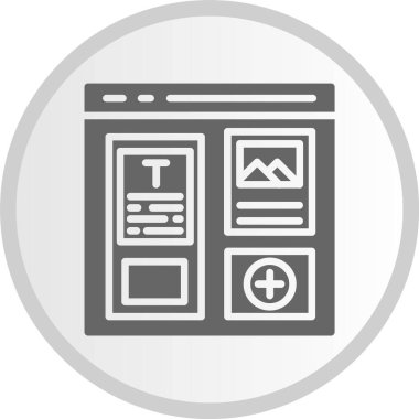 Desen Gri Çember Simgesi