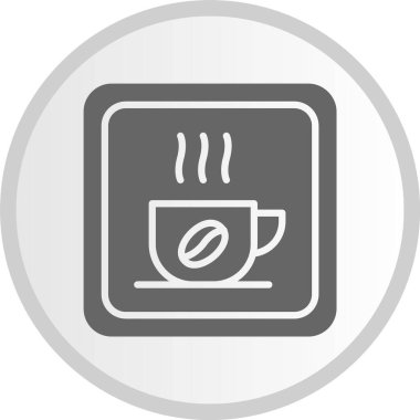 Kahve Kabartması Çember Gri Simge