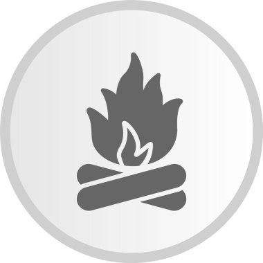 Şenlik ateşi İşaret Çemberi Gri Simgesi